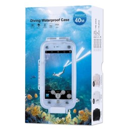Wasserdichte Taucherhülle für iPhone XS Max 40m/130ft PULUZ (Weiß) für €25.50