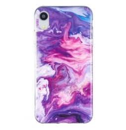 Coque en silicone pour iPhone XR (Marbre violet) à €12.95