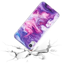 Siliconen hoesje voor iPhone XR (Paars marmer) voor €12.95