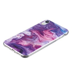 Coque en silicone pour iPhone XR (Marbre violet) à €12.95