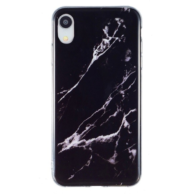 Coque en silicone pour iPhone XR (Marbre noir) à €12.95