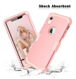 Shockproof Metal + Silicone Hybrid Case for iPhone XR (Rose Gold) at €15.95