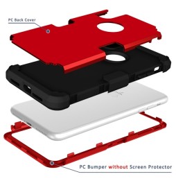 Schokbestendig metaal + siliconen hybride hoesje voor iPhone XR (Rood) voor €15.95