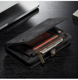 Leren Afneembare portemonnee hoesje voor iPhone XR CaseMe (Zwart) voor €28.95