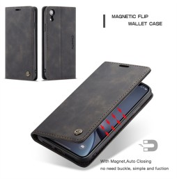 Magnetische leren hoesje met kaartsleuven voor iPhone XR CaseMe (Zwart) voor €15.95
