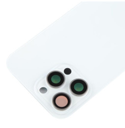 Back Glass with Camera Lens for iPhone 15 Pro Max (White)(With Logo)