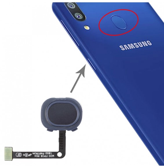 Fingerprint Sensor Flex Cable for Samsung Galaxy M20 SM-M205 (Black) at 9,90 €