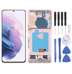 Screen with frame for Galaxy S21+ 5G SM-G996B - OLED (Pink)