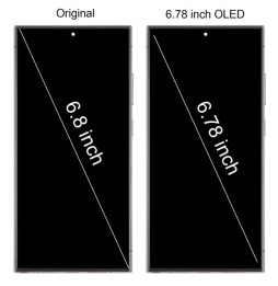 Screen with frame for Galaxy S24 Ultra SM-S928B - OLED (Gold)