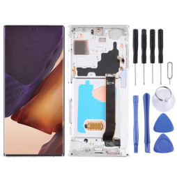 Original screen with frame for Galaxy Note20 Ultra SM-N986 (Silver)