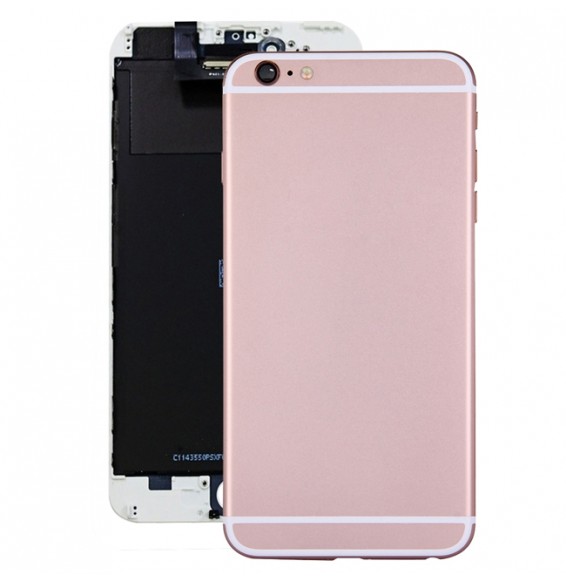 Full Back Housing Cover for iPhone 6 Plus (Rose Gold)(With Logo)