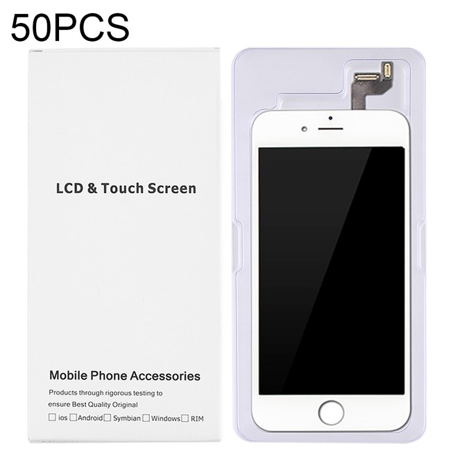 50pcs Cardboard Packaging White Box for iPhone 6s Plus & 6 Plus LCD Screen at €24.15