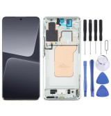 Original screen with frame for Xiaomi 13 Pro (Silver)