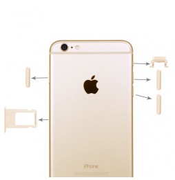 Simkaart houder + knoppen voor iPhone 6 Plus (Gold) voor 7,90 €